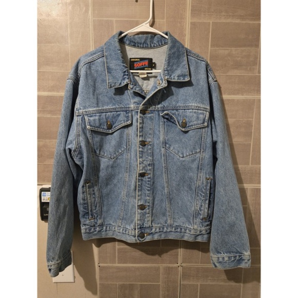Original Soffe Brand Denim Jean Jacket Size Medium Rare! Blue